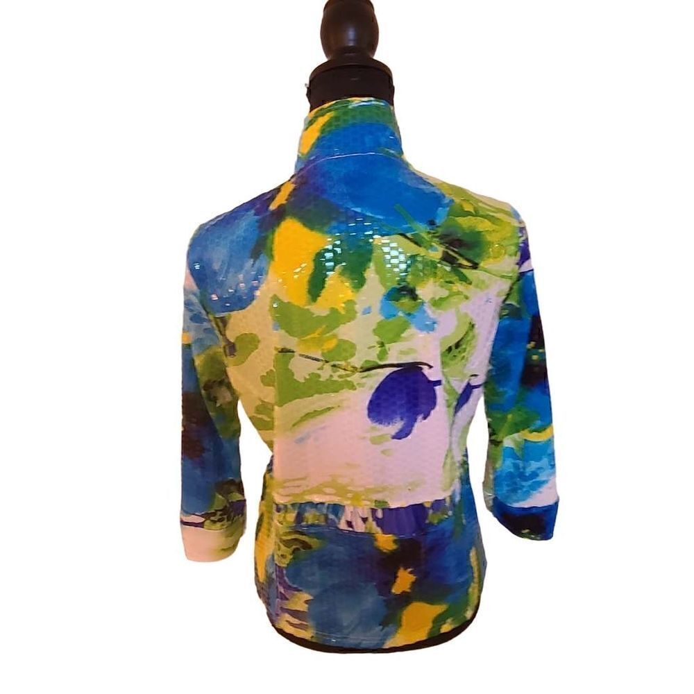 ERM London Zip Front Reflective Multi-Color Jacket Size S - Picture 4 of 14